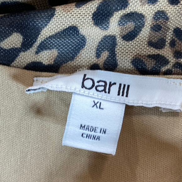 BAR III Women's Cheetah Printed Sleeveless Mock-Neck Cutout Bodycon Dress SZ XL - Picture 8 of 11